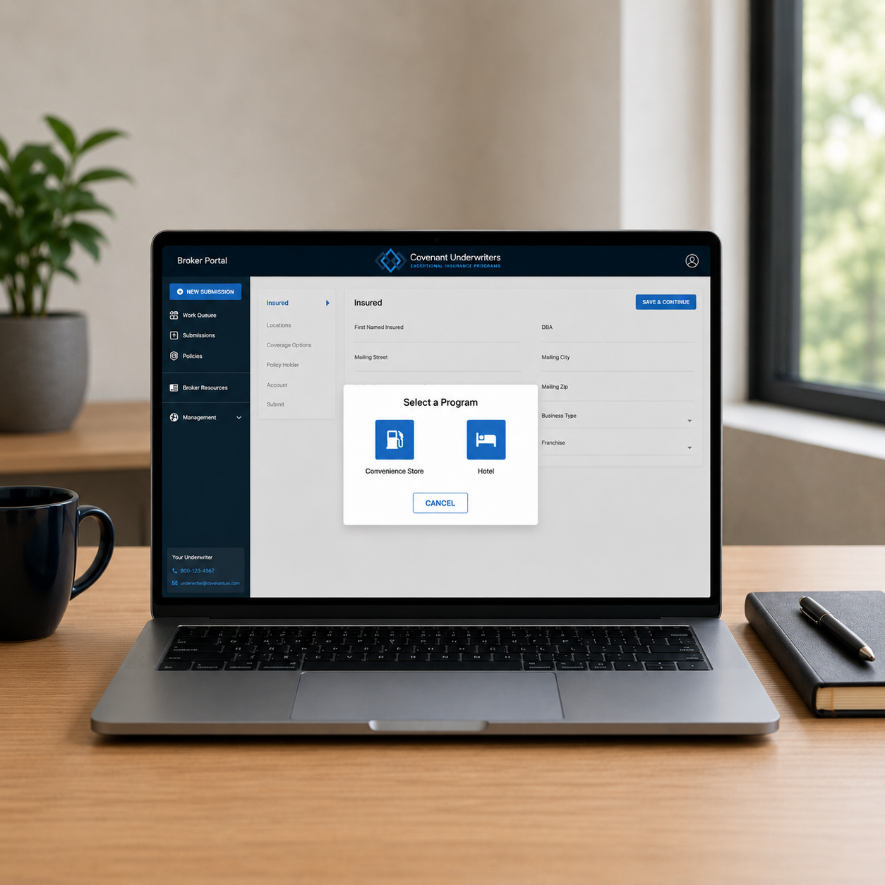 Easy to use submission portal